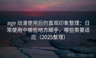 age 动漫使用后的直观印象整理：日常使用中哪些地方顺手，哪些需要适应（2025整理）