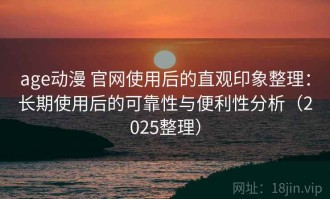 age动漫 官网使用后的直观印象整理：长期使用后的可靠性与便利性分析（2025整理）