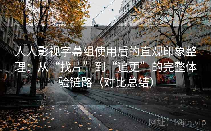 人人影视字幕组使用后的直观印象整理：从“找片”到“追更”的完整体验链路（对比总结）